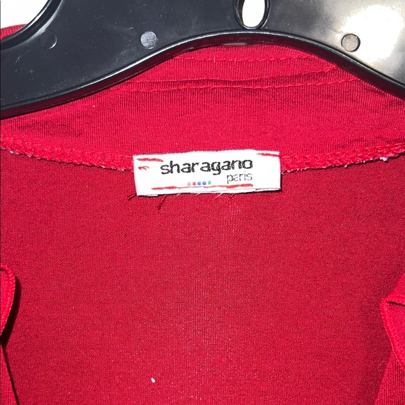 Sharagano Red Ruffled Blouse - Picture 3 of 4